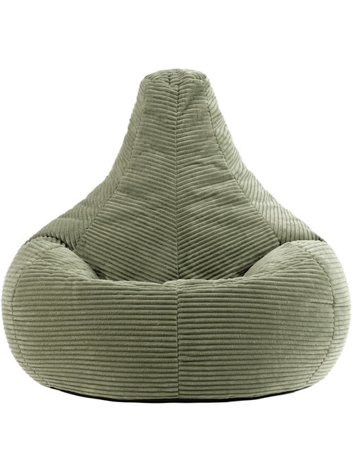 Pouf poire fauteuil dalton à dossier haut en velours côtelé - icon - Kiabi
