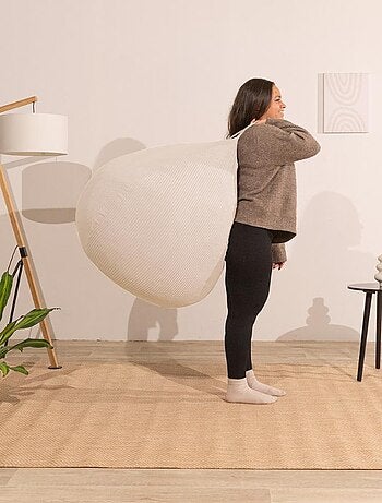 Pouf poire velours côtelé - Déhoussable et Transportable - Bananair