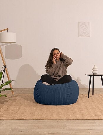 Pouf poire velours côtelé - Déhoussable et Transportable - Bananair