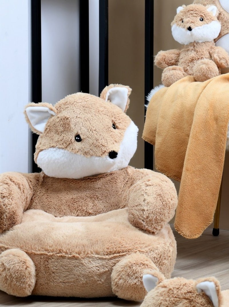 Pouf pour enfant Renard Beige - Kiabi