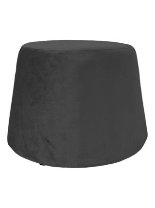 Pouf recouvert de velours noir 31.5 x 34 x 46.5 cm