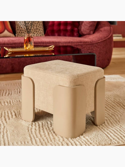 Pouf rectangulaire en pin MIZAR - Kiabi