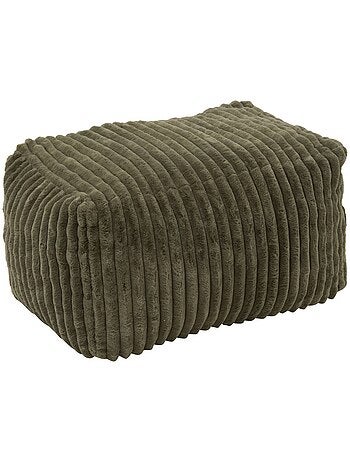 Pouf rectangulaire en velours côtelé MUZI
