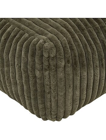 Pouf rectangulaire en velours côtelé MUZI