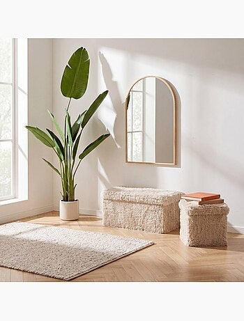 Pouf rectangulaire pliable avec rangement DUVIA