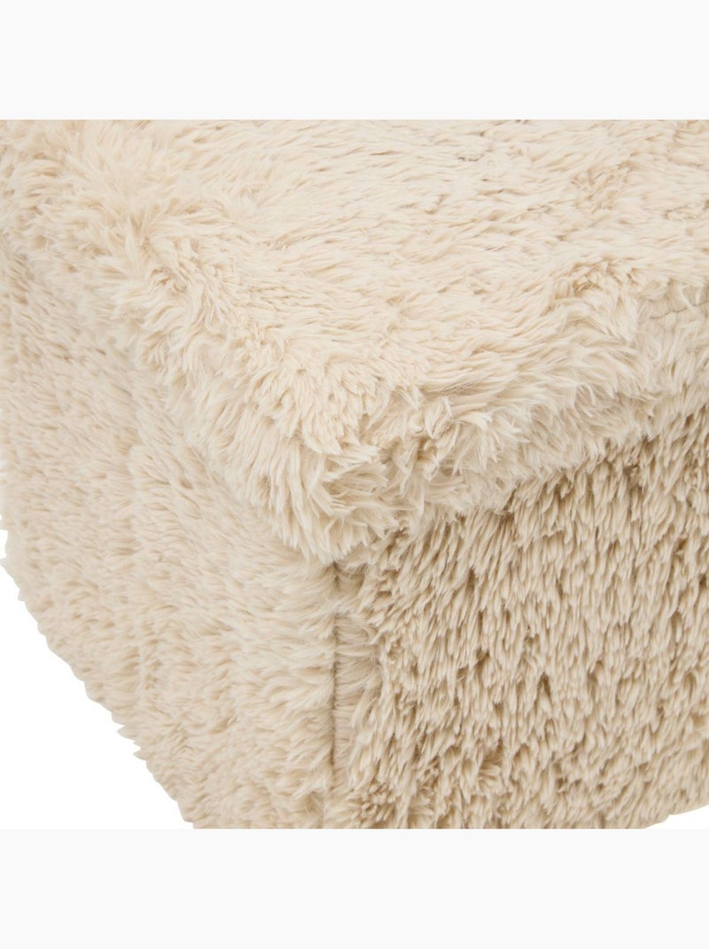 Pouf rectangulaire pliable avec rangement DUVIA Beige - Kiabi