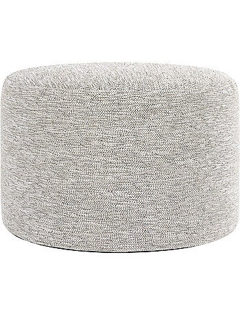 Pouf repose-pied rond milano en tissu tissé - icon