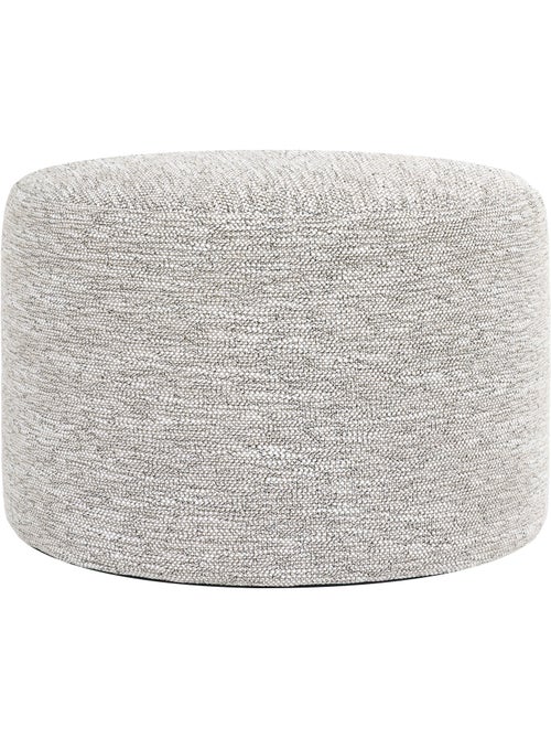 Pouf repose-pied rond milano en tissu tissé - icon - Kiabi