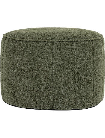 Pouf repose-pieds rond milano en bouclette - icon