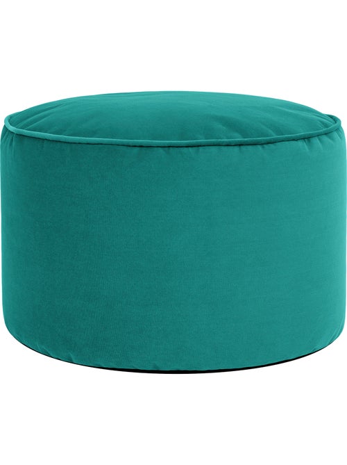 Pouf repose-pieds rond milano en velours mat - icon - Kiabi