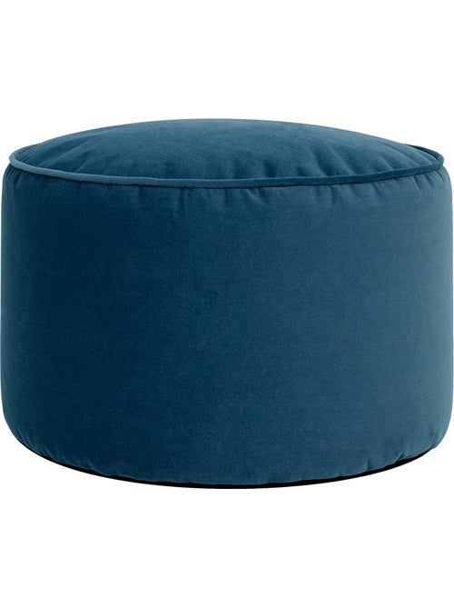Pouf repose-pieds rond milano en velours mat - icon - Kiabi