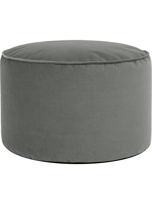 Pouf repose-pieds rond milano en velours mat - icon - Kiabi