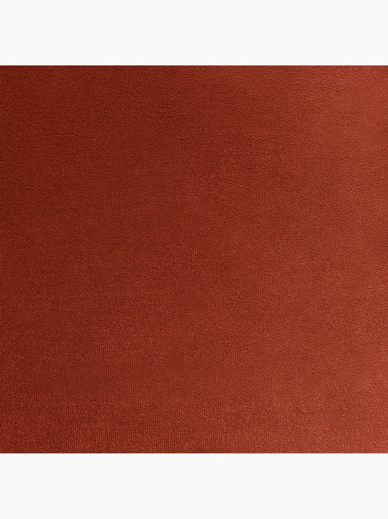Pouf repose-pieds rond milano en velours mat - icon Terracotta - Kiabi