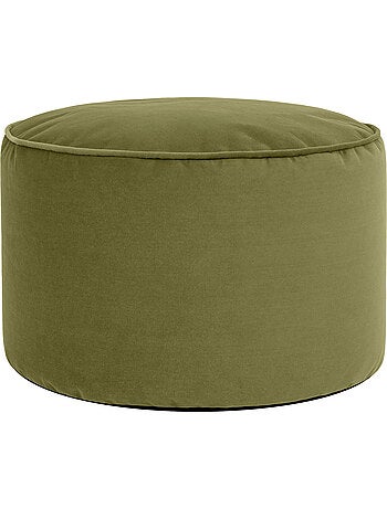 Pouf repose-pieds rond milano en velours mat - icon