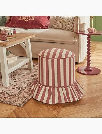 Pouf rond en pin fiora