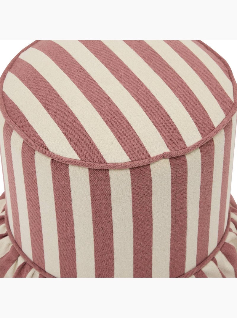 Pouf rond en pin FIORA Rose - Kiabi