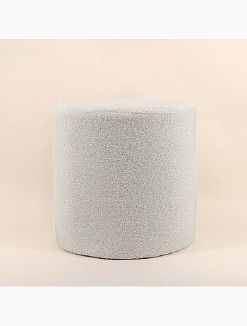 Pouf rond en tissu bouclette 33cm