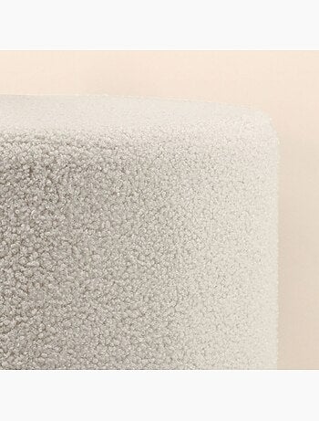 Pouf rond en tissu bouclette 33cm