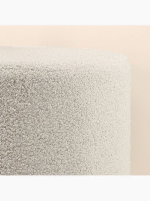 Pouf rond en tissu bouclette 33cm - Kiabi