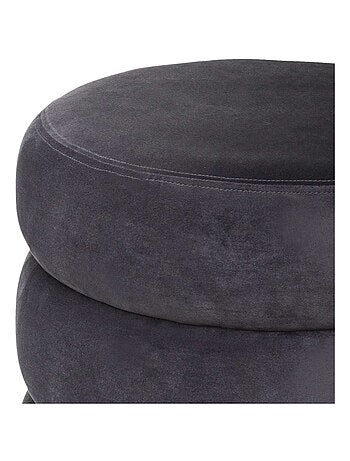 Pouf rond en velours