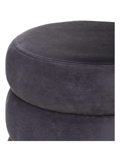 Pouf rond en velours - Kiabi