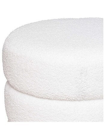 Pouf rond en velours surpiqué SINAN