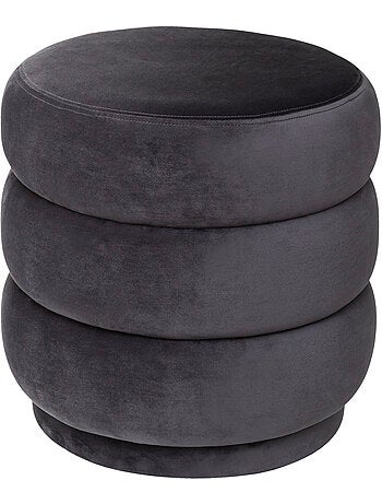 Pouf en velours forme ronde SINAN