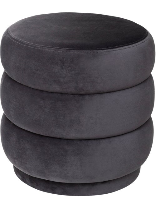 Pouf rond en velours surpiqué SINAN - Kiabi Pouf rond en velours surpiqué SINAN - Kiabi