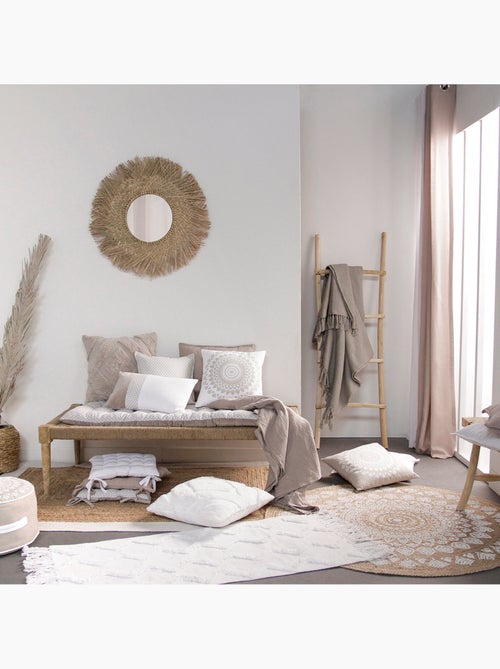 Pouf rond imprimé ethnique coton SLOW LIFE KARMA - Kiabi