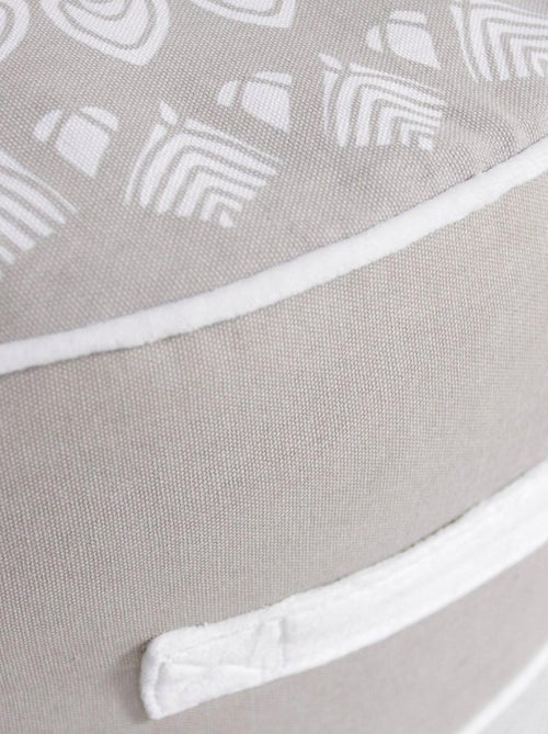 Pouf rond imprimé 'SLOW LIFE KARMA' 'TODAY' - Kiabi