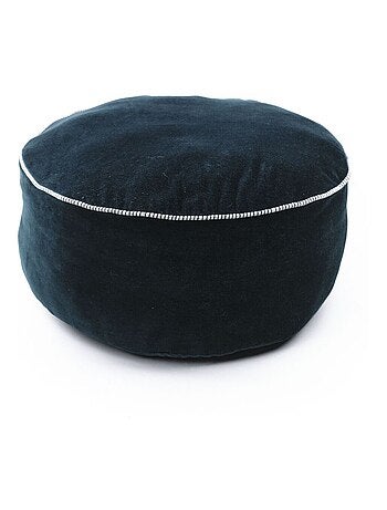 Pouf rond imprimé Uni coton COCOON