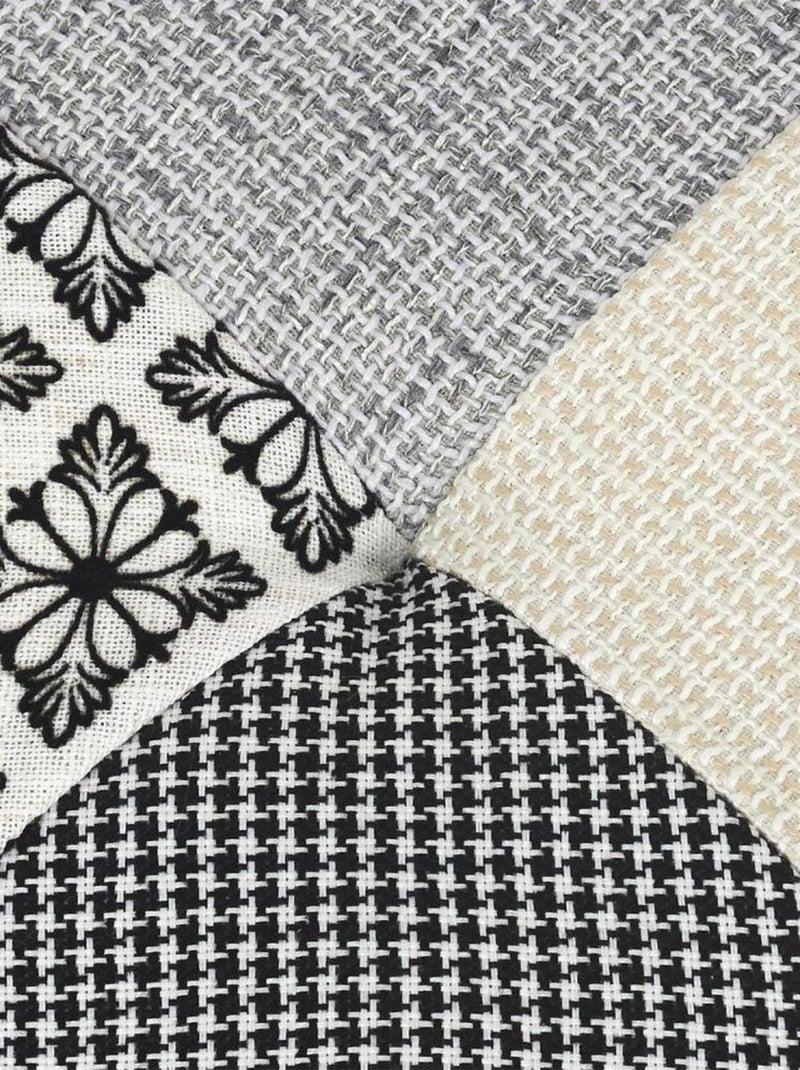 Pouf rond Patchwork gris 50 cm Gris - Kiabi