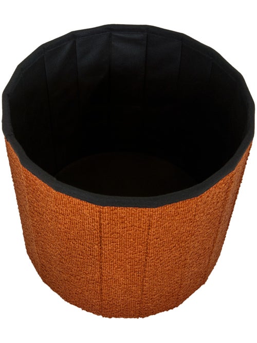 Pouf rond pliable avec rangement FINK - Kiabi
