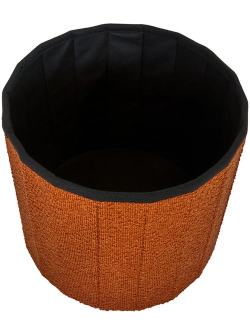 Pouf rond pliable avec rangement fink - Kiabi