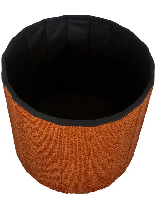 Pouf rond pliable avec rangement fink - Kiabi