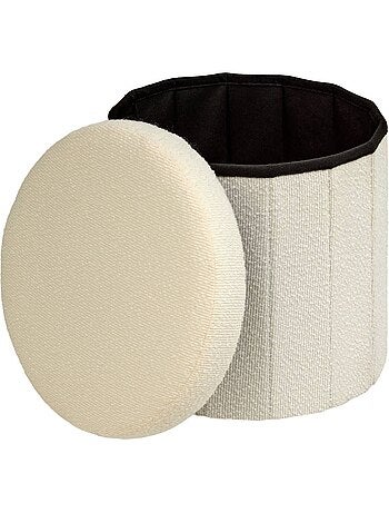 Pouf rond pliable avec rangement FINK