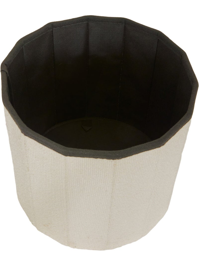 Pouf rond pliable avec rangement FINK Blanc - Kiabi