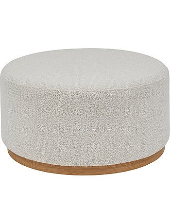 Pouf rond tissu bouclette nesky