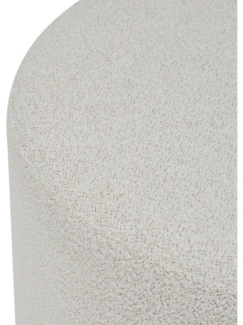 Pouf rond tissu bouclette nesky - Kiabi
