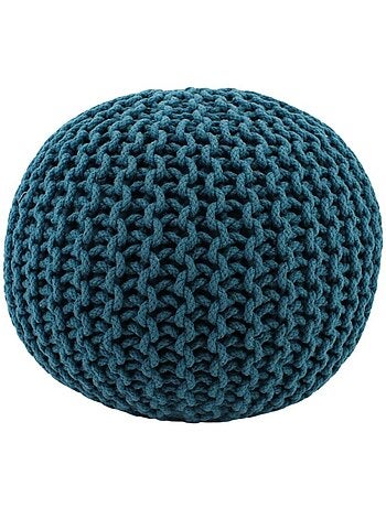 Pouf rond tricot 40x30cm