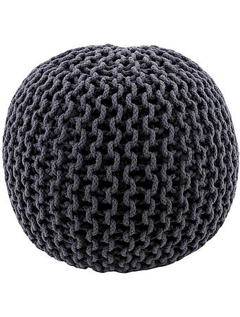 Pouf rond tricot 40x30cm