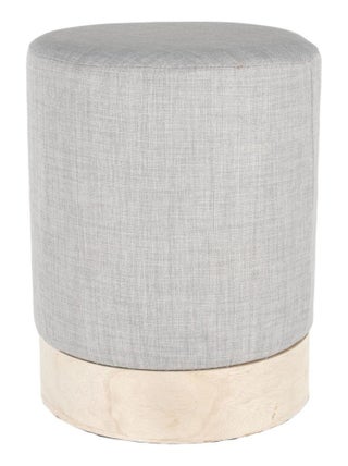 Pouf scandinave rond gris clair