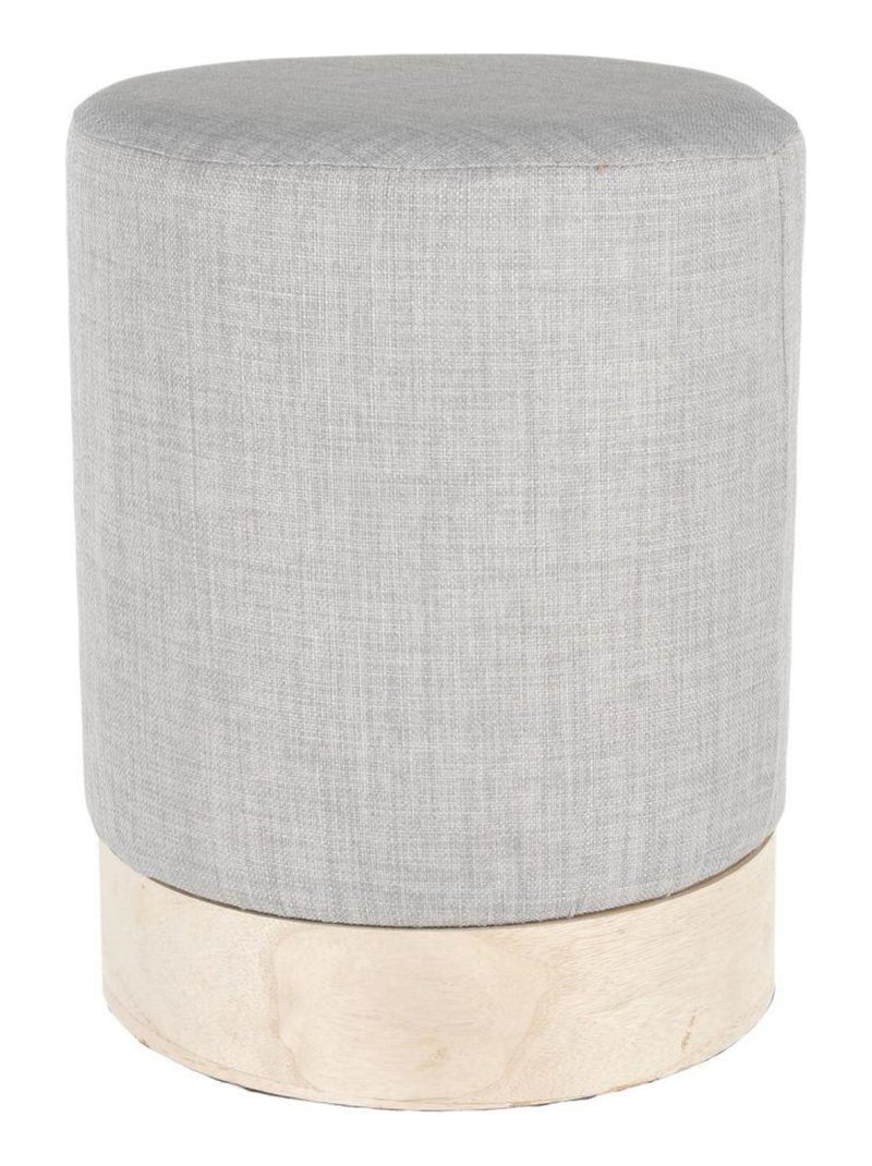 Pouf scandinave rond gris clair Gris clair - Kiabi