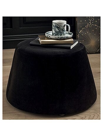 Pouf stockholm en velours Craie