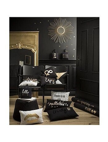 Pouf stockholm en velours Craie