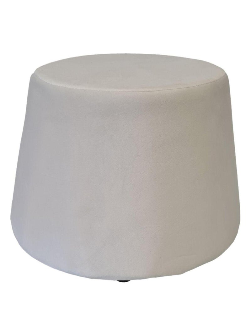 Pouf stockholm en velours Craie Blanc - Kiabi