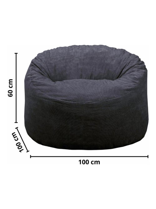 Pouf Velours Côtelé - Doux, Confortable et Élégant - Bananair - Kiabi