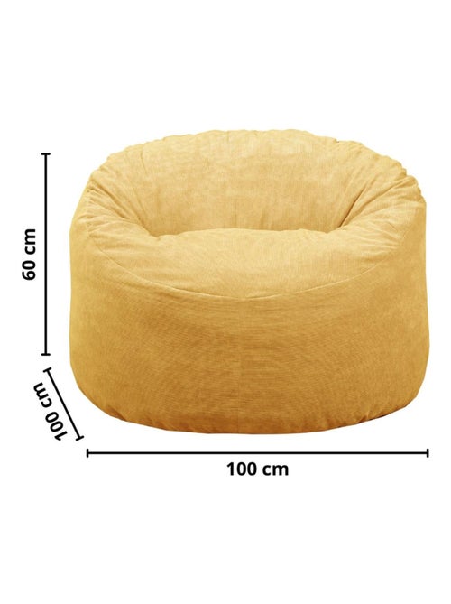 Pouf Velours Côtelé - Doux, Confortable et Élégant - Bananair - Kiabi