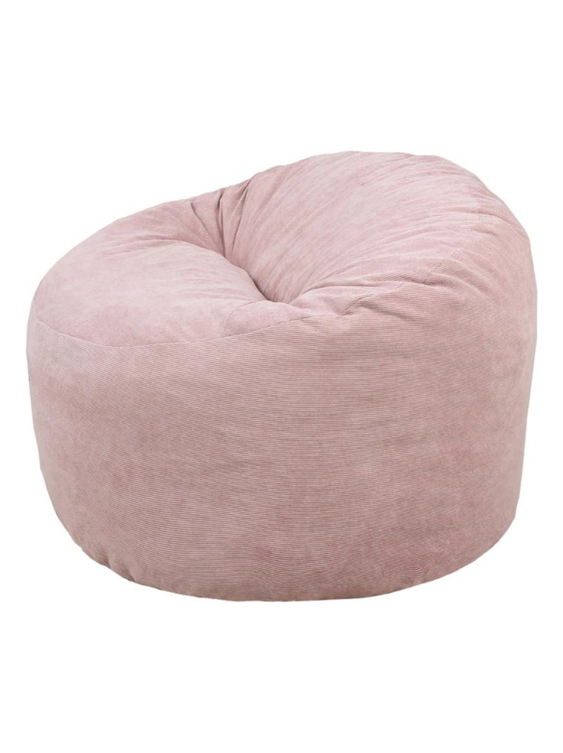 Pouf Velours Côtelé - Doux, Confortable et Élégant - Bananair Rose - Kiabi