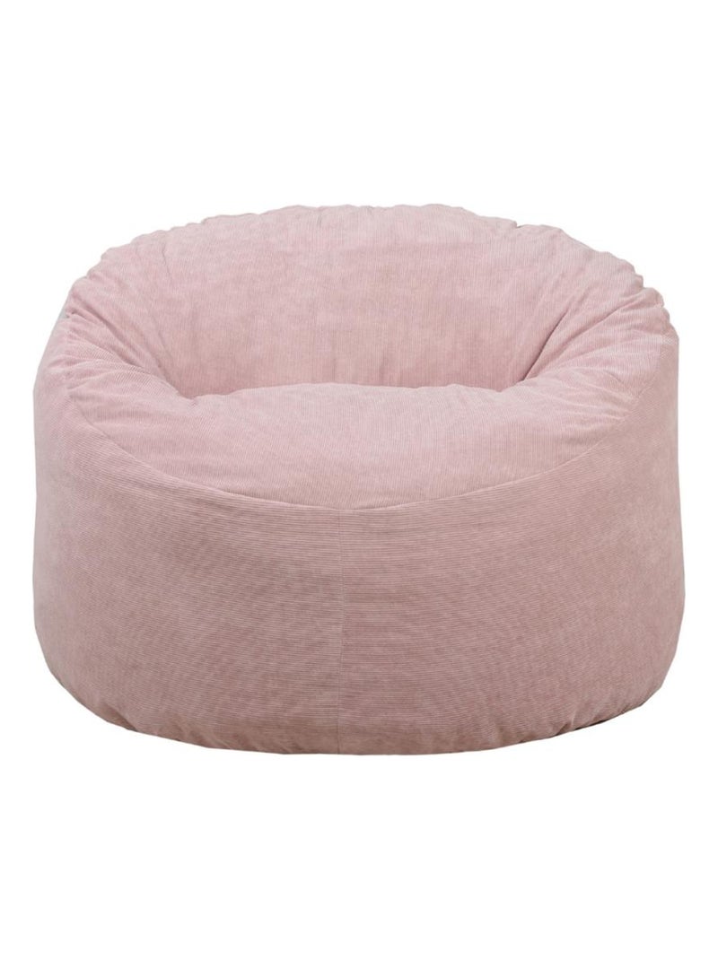 Pouf Velours Côtelé - Doux, Confortable et Élégant - Bananair Rose - Kiabi